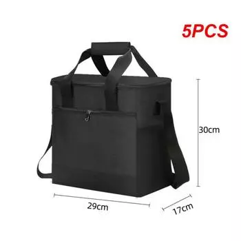 5 шт., супер большая термосумка-холодильник емкостью 32 л с жестким вкладышем, изолированный ланч-бокс для пикника, свежие напитки для кемпинга, барбекю на открытом воздухе Style D 5pcs