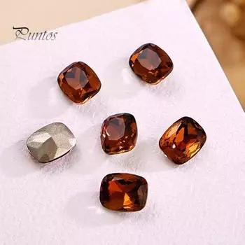 5 шт., супер-флэш-кофейные стразы, прочные красивые коричневые стразы из искусственного хрусталя для потрясающих ногтей C