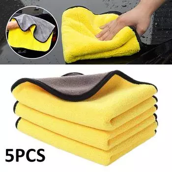 5 шт супер впитывающие полотенца из микрофибры для мытья автомобиля, полотенца для чистки автомобиля, сушка