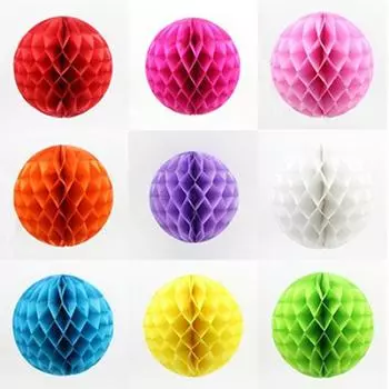 5 шт. свадебное украшение для дома, шарик для вечеринки, круглые сотовые бумажные фонарики красный