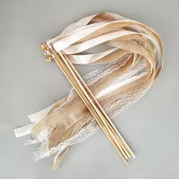 5 шт. свадебные палочки из лент свадебные кружевные палочки из лент колокольчики закручивающиеся серпантины