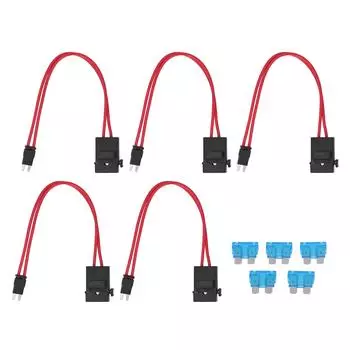 5 шт. сверхмощный мини-автомобильный удлинитель провода 20A 16AWG с 5 автомобильными тестерами цепей для транспортных средств