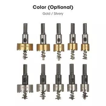 5 шт., сверла для открытия отверстий из быстрорежущей стали, расширяющиеся коронки и адаптеры с отдельным хранилищем серебряный