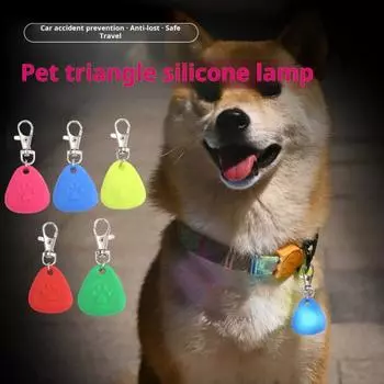 5 шт. светодиодный ошейник для собак на батарейках, водонепроницаемый силиконовый зажим для собак, фонарь для кемпинга, ночных прогулок