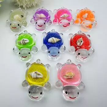 5 шт. светящиеся черепашки куклы миниатюрная сумка смоляные маленькие черепашки смоляные куклы садовые украшения 5pcs random