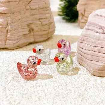 5 шт. светящиеся фигурки уток, сказочный сад, микроландшафтный орнамент, светящийся в темноте 15.6*16.3mm