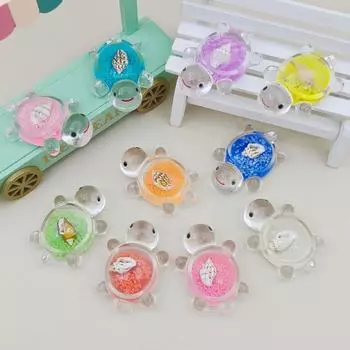 5 шт. светящиеся мини-черепахи светящиеся украшения смоляные маленькие черепахи смоляные куклы дети 5pcs random