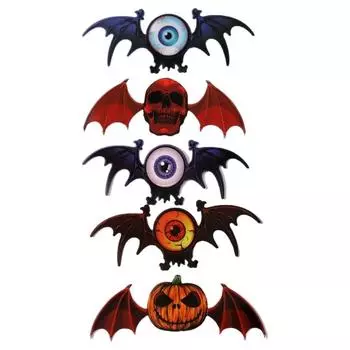 5 шт., светящиеся в темноте украшения в виде летучей мыши, красочные ночные огни для свадьбы, дня рождения, праздничных вечеринок и DIY