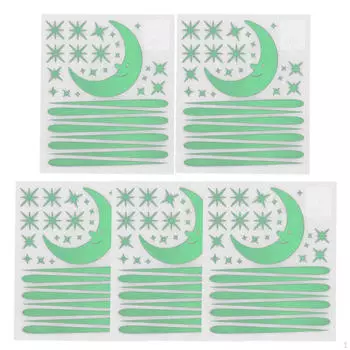 5 шт. светящиеся звезды, светящиеся в темноте наклейки в подарок, наклейки на потолок, лунная стена для