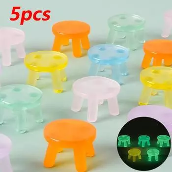 5 шт. светящийся табурет макарон Diy ювелирные аксессуары настольная машинка игровой домик игрушка смоляные украшения one size