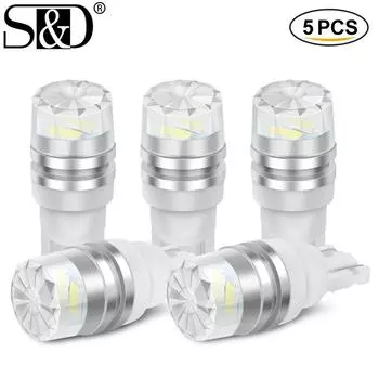 5 шт. T10 светодиодный W5W светодиодный светильник 194 168 светодиодный 2SMD 5630 автомобильный клин номерного знака лампа купольный светильник 3000K 6000K белый зеленый синий красный белый