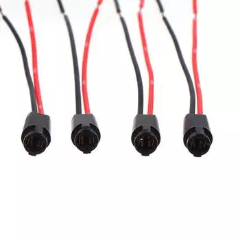 5 шт. T5 светодиодная лампа патрон гнездо для 1.2W W3W ширина инструмент свет гнездо светодиодная лампа T5 штекер удлинитель жгут кабелей