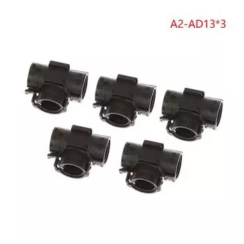 5 шт. Т-образный Y-образный трехходовой пластиковый гофрированный шланг открывающийся хомут для жгута проводов автомобиля равного диаметра редуктор шунт