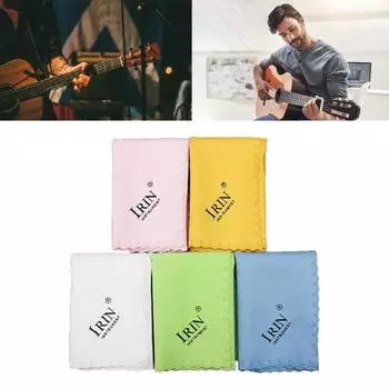 5 шт., ткань для чистки и полировки из микрофибры, многоразовая ткань для протирки гитары, ткань для удаления пыли для музыкальных инструментов белый