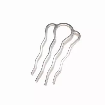 5 шт. U-образная вилка для волос, заколка-палочка, боковой гребень, 4 зубца, шпильки для пучка, заколка для волос для женщин, инструмент для укладки волос, аксессуары для изготовления украшений 46x26mm