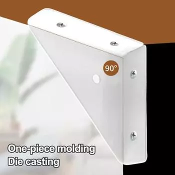 5 шт. угловые скобы, нержавеющие, устойчивые к коррозии, простая установка, треугольные угловые скобы с углом 90 градусов, крепежные детали белый