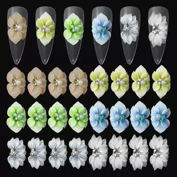 5 шт., украшение для ногтей из акрила ручной работы, 3D-симуляция, резные детали для дизайна ногтей, AB Diamond Vivid Butterfly, украшение для ногтей