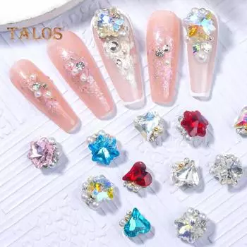 5 шт. украшения для дизайна ногтей имитация жемчуга дизайн ногтей красочные нежные подвески для дизайна ногтей чехол для телефона украшения принадлежности для маникюра