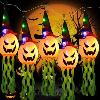 5 шт., украшения для Хэллоуина, висячие призраки, жуткие украшения из тыквы, реквизит для сада, двора, Хэллоуина, вечеринки, дерева, двери, лужайки, товары для вечеринок 1PCS