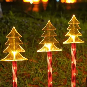 5 шт., уличные солнечные садовые фонари IP44, водонепроницаемые, проводка не требуется, простая установка, рождественские украшения в виде снежинок, светильники для кольев Snowflake