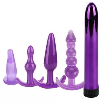 5 шт. унисекс силиконовые анальные пробки бусины мягкие массажные палочки для взрослых секс-игрушки
