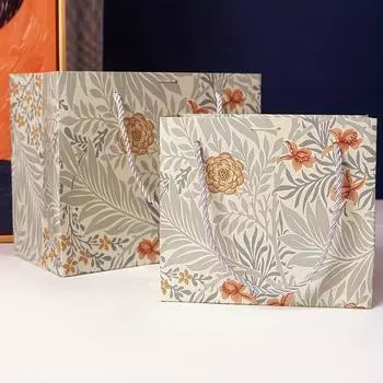 5 шт. универсальные упаковочные пакеты подарочные украшения букет лилий подарочный пакет белый картонный мешок для хранения ювелирных изделий бумажная сумочка SML S
