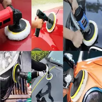 5 шт. универсальных полировальных дисков для автомобиля 3/4/5/6/7 дюймов для мягкой шерстяной машины для полировки кузова автомобиля, полировальных дисков, чистящих принадлежностей Wool Wheel