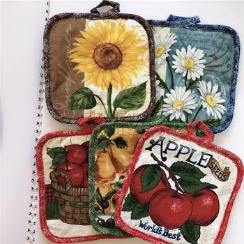 5 шт./упак. 16,5x16,5 см квадратная швейная хлопковая термостойкая прихватка для горшка подставки под столовые приборы кухонный инструмент для выпечки 16.5x16.5cm