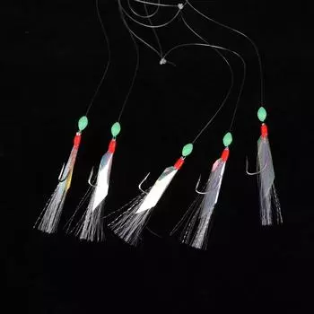 5 шт./упак. мягкие рыболовные приманки, оснастки, приманки, приманки, перья, приманки для сельди, инструмент для ловли скумбрии и глубоководных рыболовных снастей