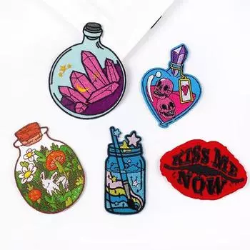 5 шт./упак. нашивка для одежды, гладильная нашивка, вышитые нашивки для одежды, термоклеевые нашивки