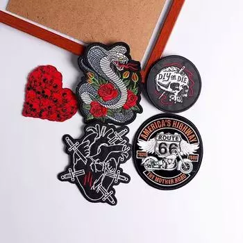 5 шт./упак. плавкая нашивка с вышивкой, утюговые заплатки для одежды, термоклеевые заплатки для курток, джинсов, рюкзак, гладильная заплатка для шитья