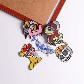 5 шт./упак. плавкая нашивка с вышивкой, утюговые заплатки для одежды, термоклеевые заплатки для курток, джинсов, рюкзак, гладильная заплатка для шитья