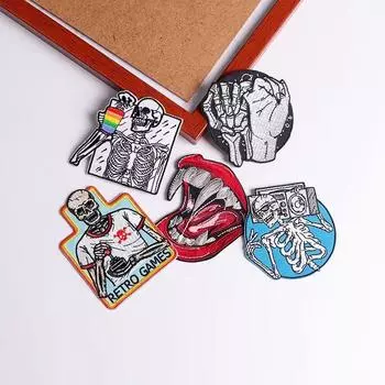 5 шт./упак. плавкая нашивка с вышивкой, утюговые заплатки для одежды, термоклеевые заплатки для курток, джинсов, рюкзак, гладильная заплатка для шитья