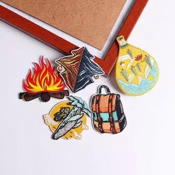 5 шт./упак. плавкая нашивка с вышивкой, утюговые заплатки для одежды, термоклеевые заплатки для курток, джинсов, рюкзак, гладильная заплатка для шитья