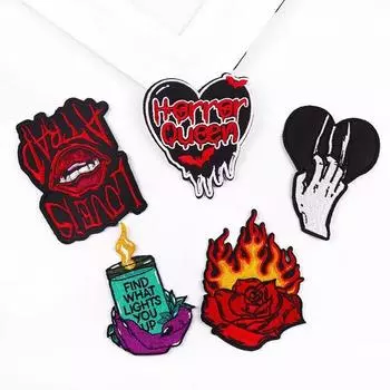 5 шт./упак. плавкая нашивка с вышивкой, утюговые заплатки для одежды, термоклеевые заплатки для курток, джинсов, рюкзак, гладильная заплатка для шитья