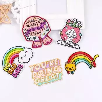 5 шт./упак. плавкая нашивка с вышивкой, утюговые заплатки для одежды, термоклеевые заплатки для курток, джинсов, рюкзак, гладильная заплатка для шитья