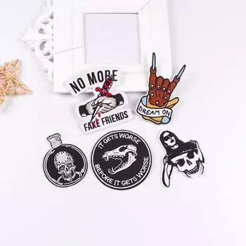 5 шт./упак. плавкая нашивка с вышивкой, утюговые заплатки для одежды, термоклеевые заплатки для курток, джинсов, рюкзак, гладильная заплатка для шитья