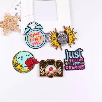 5 шт./упак. плавкая нашивка с вышивкой, утюговые заплатки для одежды, термоклеевые заплатки для курток, джинсов, рюкзак, гладильная заплатка для шитья