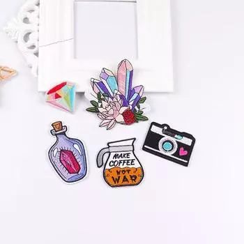 5 шт./упак. плавкая нашивка с вышивкой, утюговые заплатки для одежды, термоклеевые заплатки для курток, джинсов, рюкзак, гладильная заплатка для шитья