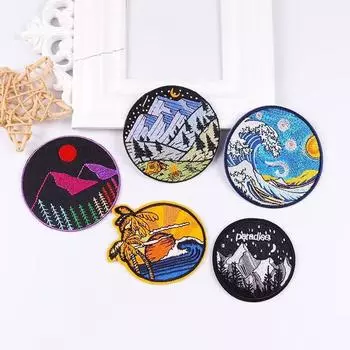 5 шт./упак. плавкая нашивка с вышивкой, утюговые заплатки для одежды, термоклеевые заплатки для курток, джинсов, рюкзак, гладильная заплатка для шитья
