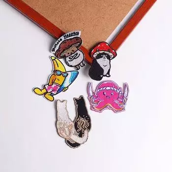 5 шт./упак. плавкая нашивка с вышивкой, утюговые заплатки для одежды, термоклеевые заплатки для курток, джинсов, рюкзак, гладильная заплатка для шитья