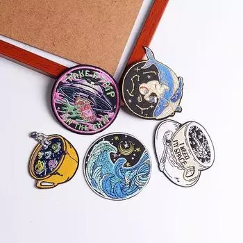 5 шт./упак. плавкая нашивка с вышивкой, утюговые заплатки для одежды, термоклеевые заплатки для курток, джинсов, рюкзак, гладильная заплатка для шитья