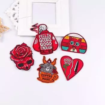 5 шт./упак. плавкая нашивка с вышивкой, утюговые заплатки для одежды, термоклеевые заплатки для курток, джинсов, рюкзак, гладильная заплатка для шитья