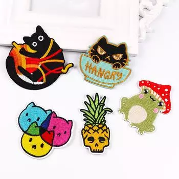 5 шт./упак. плавкая нашивка с вышивкой, утюговые заплатки для одежды, термоклеевые заплатки для курток, джинсов, рюкзак, гладильная заплатка для шитья