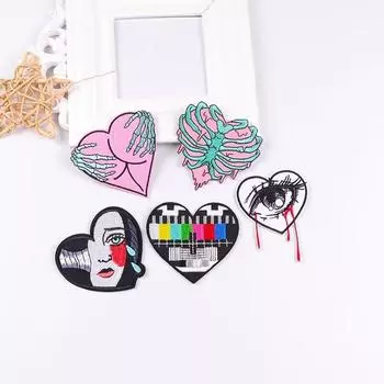 5 шт./упак. плавкая нашивка с вышивкой, утюговые заплатки для одежды, термоклеевые заплатки для курток, джинсов, рюкзак, гладильная заплатка для шитья