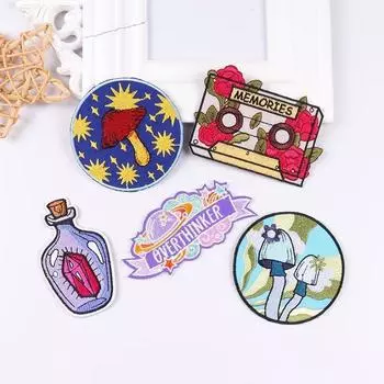 5 шт./упак. плавкая нашивка с вышивкой, утюговые заплатки для одежды, термоклеевые заплатки для курток, джинсов, рюкзак, гладильная заплатка для шитья