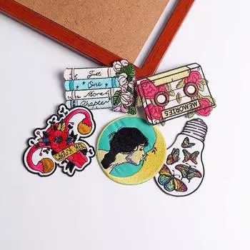 5 шт./упак. плавкая нашивка с вышивкой, утюговые заплатки для одежды, термоклеевые заплатки для курток, джинсов, рюкзак, гладильная заплатка для шитья