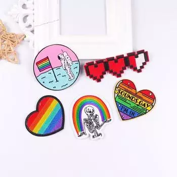 5 шт./упак. плавкая нашивка с вышивкой, утюговые заплатки для одежды, термоклеевые заплатки для курток, джинсов, рюкзак, гладильная заплатка для шитья