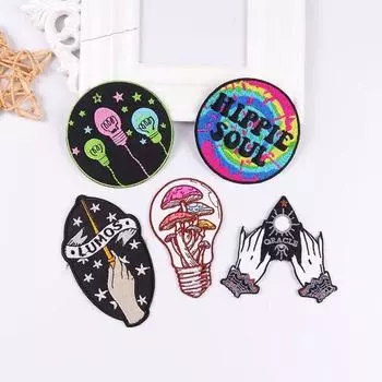 5 шт./упак. плавкая нашивка с вышивкой, утюговые заплатки для одежды, термоклеевые заплатки для курток, джинсов, рюкзак, гладильная заплатка для шитья
