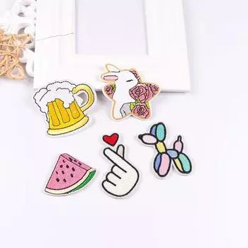 5 шт./упак. плавкая нашивка с вышивкой, утюговые заплатки для одежды, термоклеевые заплатки для курток, джинсов, рюкзак, гладильная заплатка для шитья